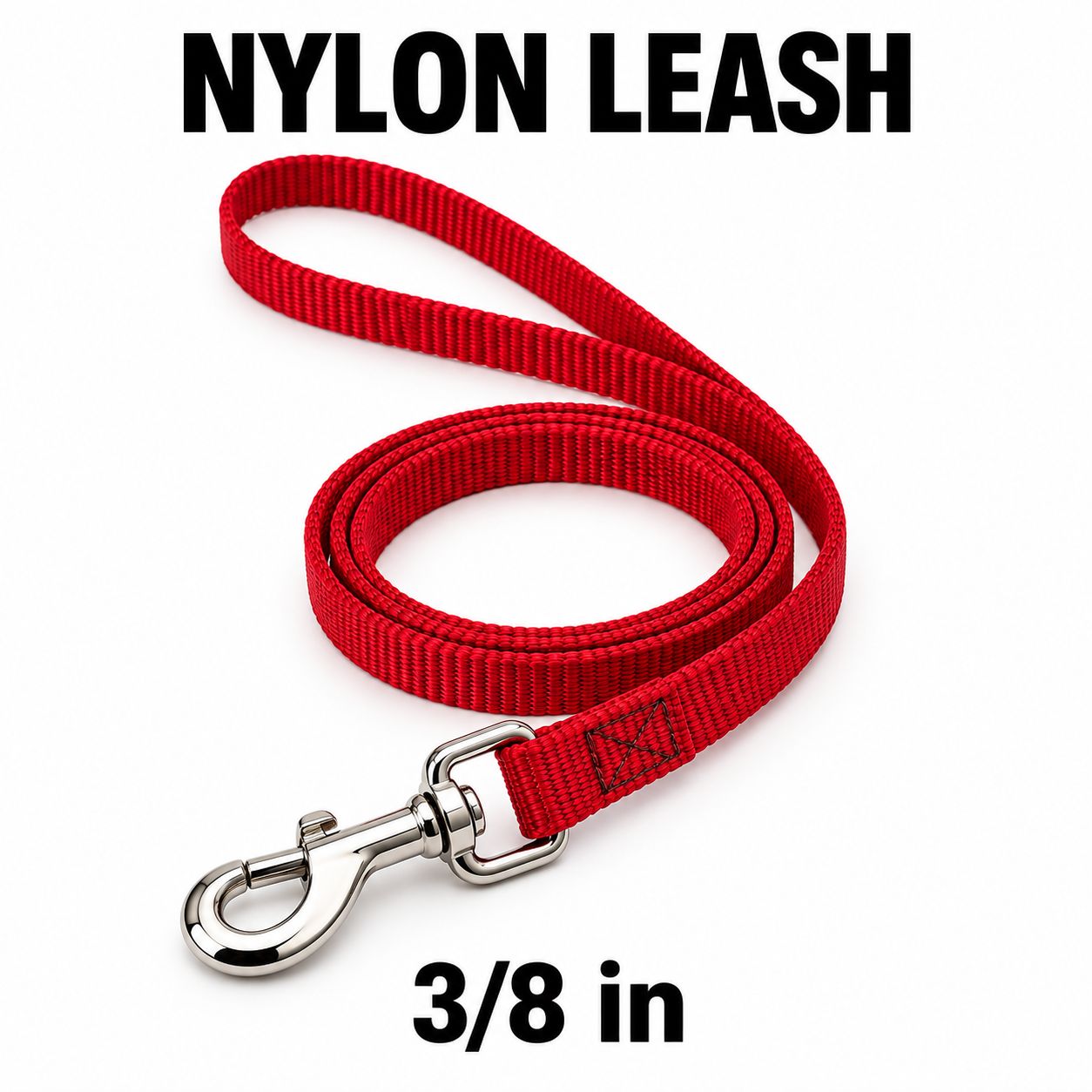 3/8 in Small one-ply nylon Nylon Leash - Assorted 4-6 ft - Assorted - Length/color breakdown not supplied