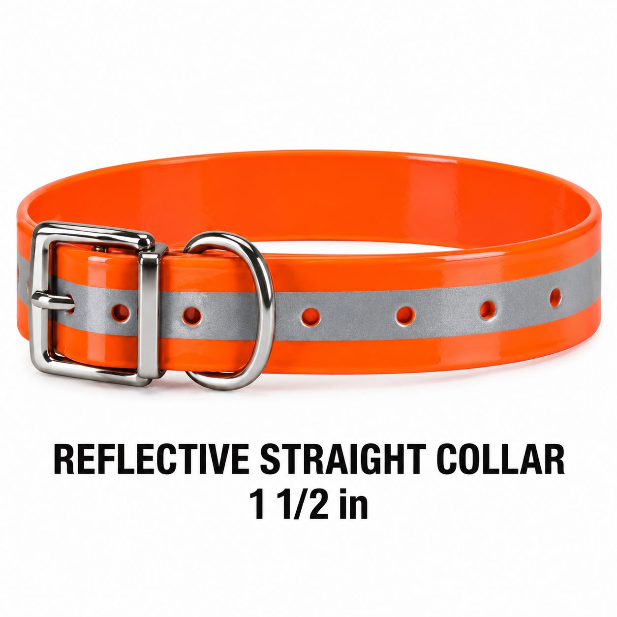1 1/2 in Reflective Straight Collar