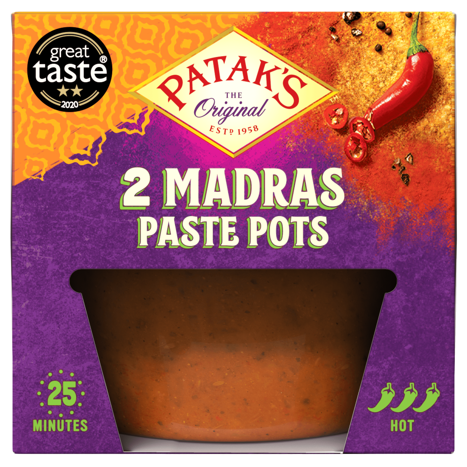 Pataks Madras Paste Pots (2X70g)