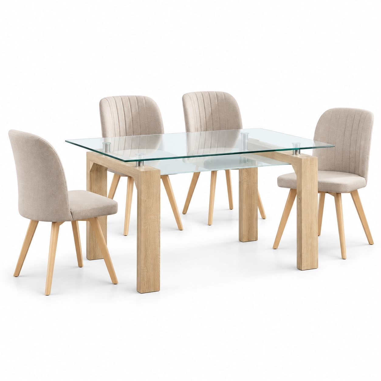 CONJUNTO mesa rectangular y cuatro sillas CONJUNTO mesa rectangular y cuatro sillas