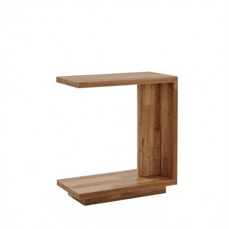 23.6-Inch Wood-Look C-Shaped Side Table — C-shaped side table