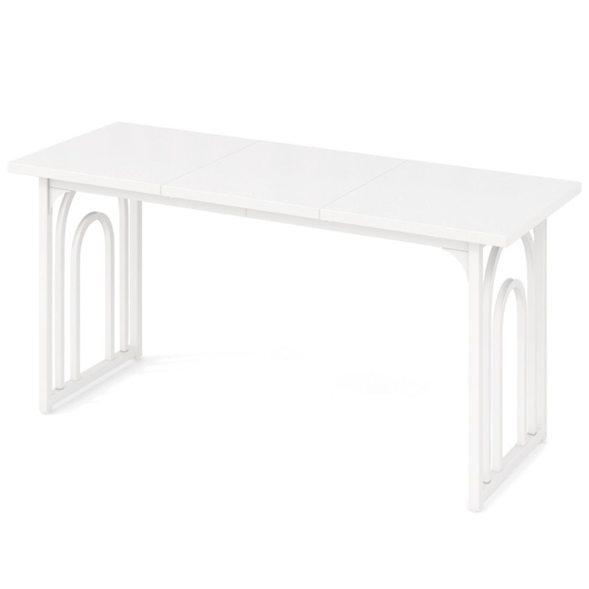 63-Inch White Rectangular Dining Table — white dining table