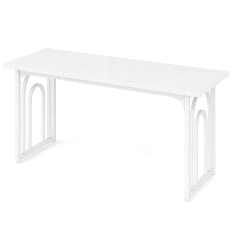 63-Inch White Rectangular Dining Table — white dining table