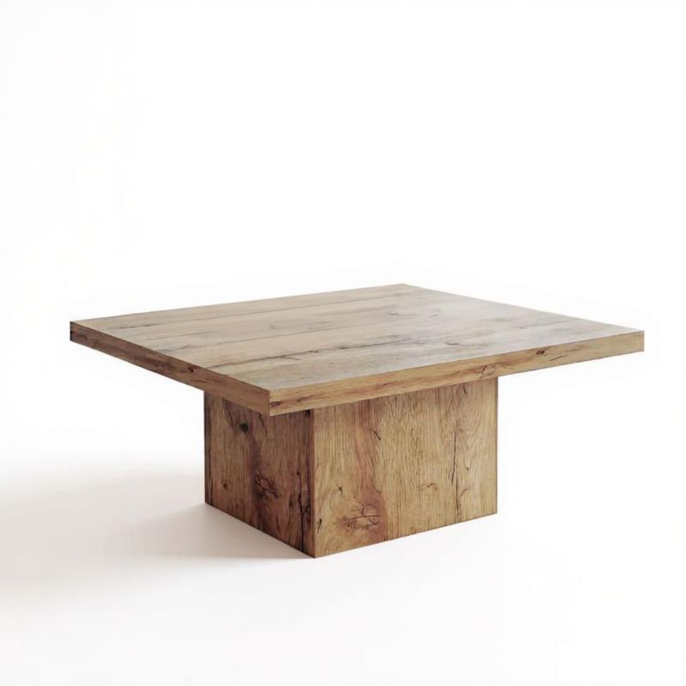 Square Wood-Look Coffee Table