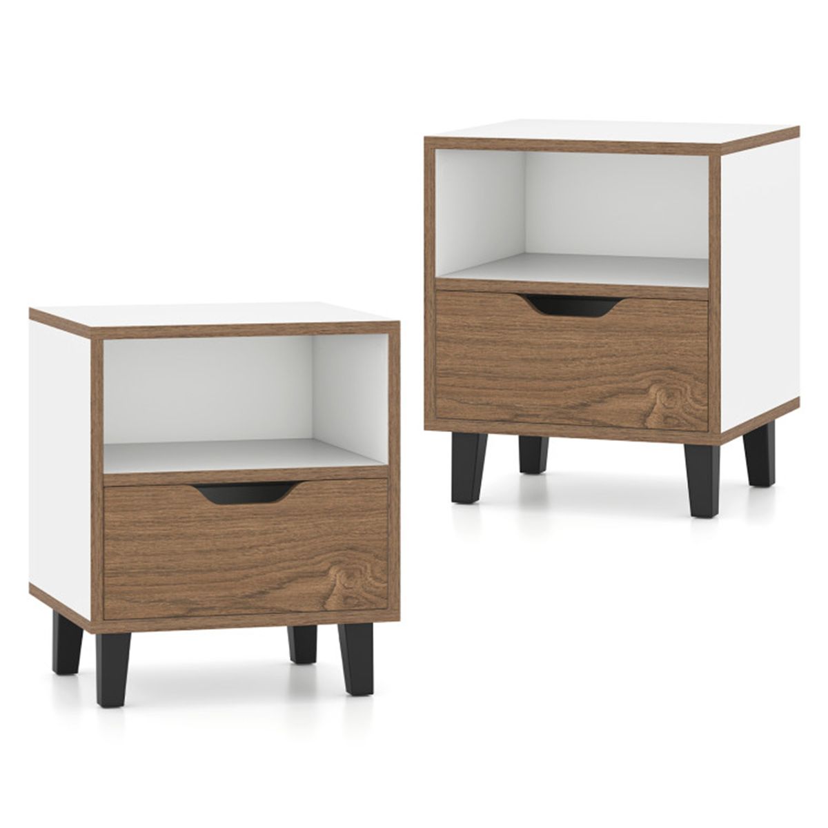 Wood-Look Nightstands with Drawers, Set of 2 — pair of nightstands