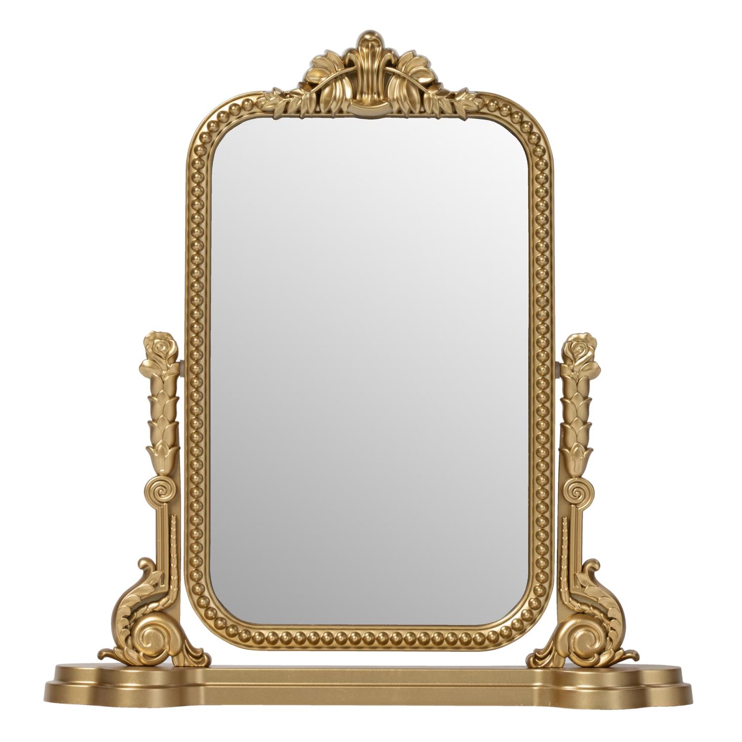 Ornate Gold Tilting Tabletop Mirror — ornate tabletop mirror