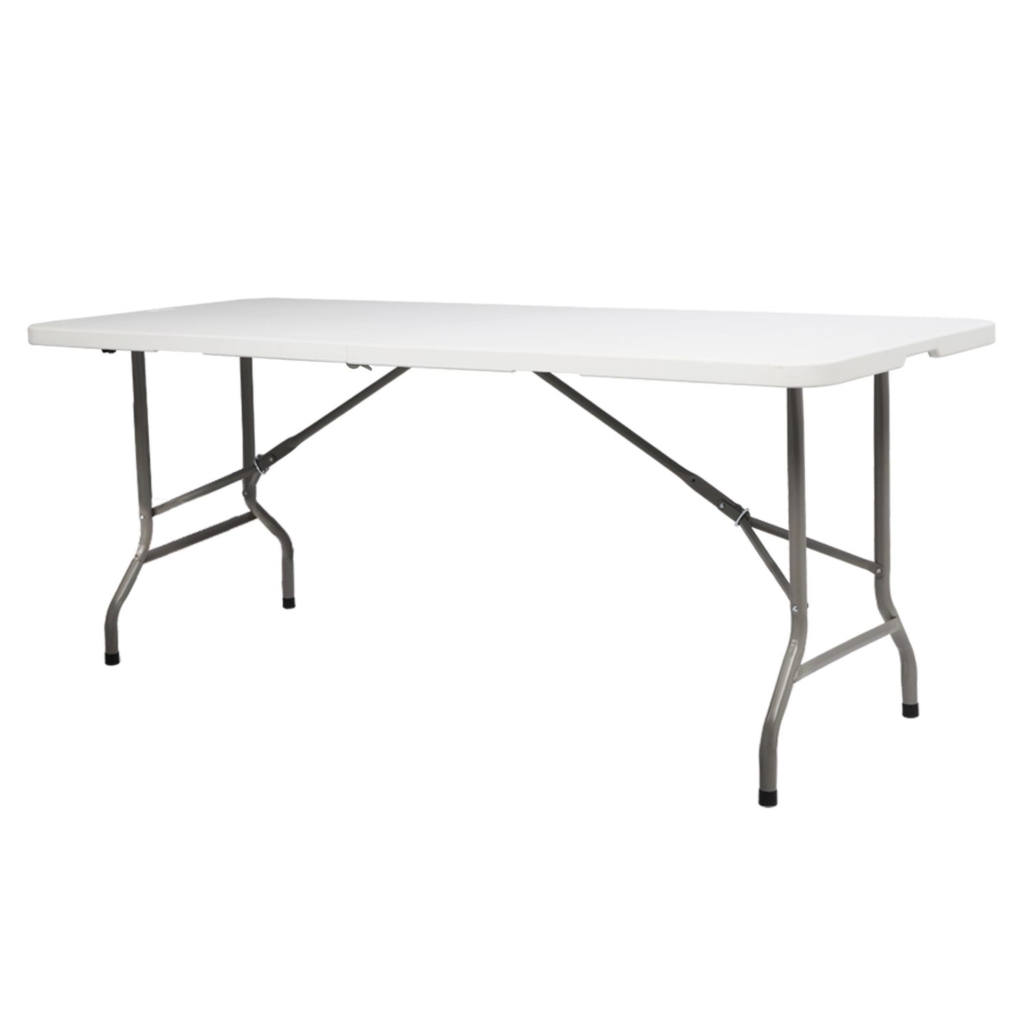 6-Foot Off-White Folding Patio Table — open table