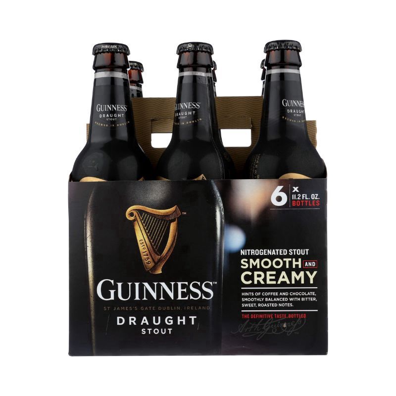 GUINNESS Draft 6 Pack 11.2Oz Bottles
