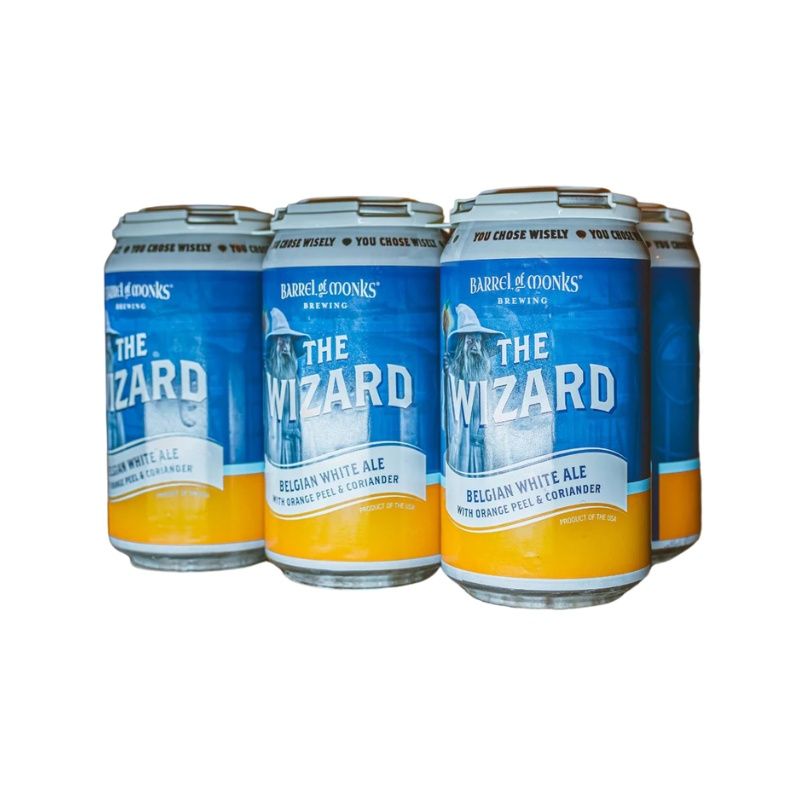 BARREL OF MONKS The Wizard Belgian White Ale 6 Pack 12 oz Can