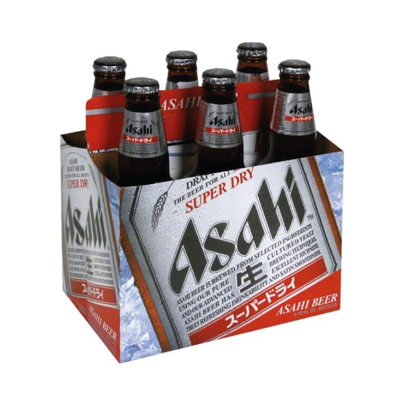 ASAHI Super Dry 6 Pack 12 oz Bottles