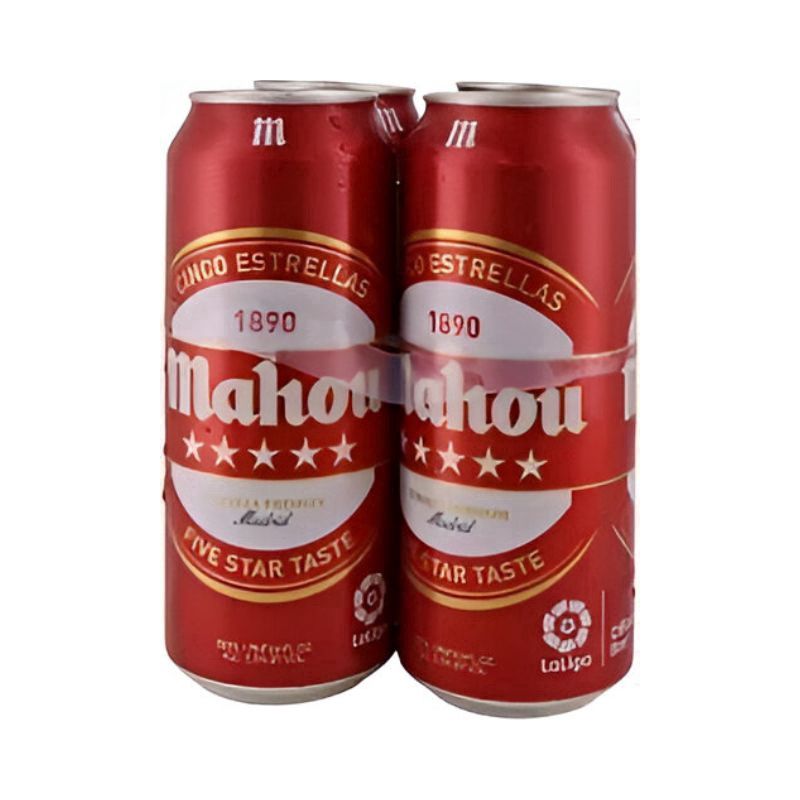 MAHOU Cinco Estrella 4 Pack 16 oz Cans
