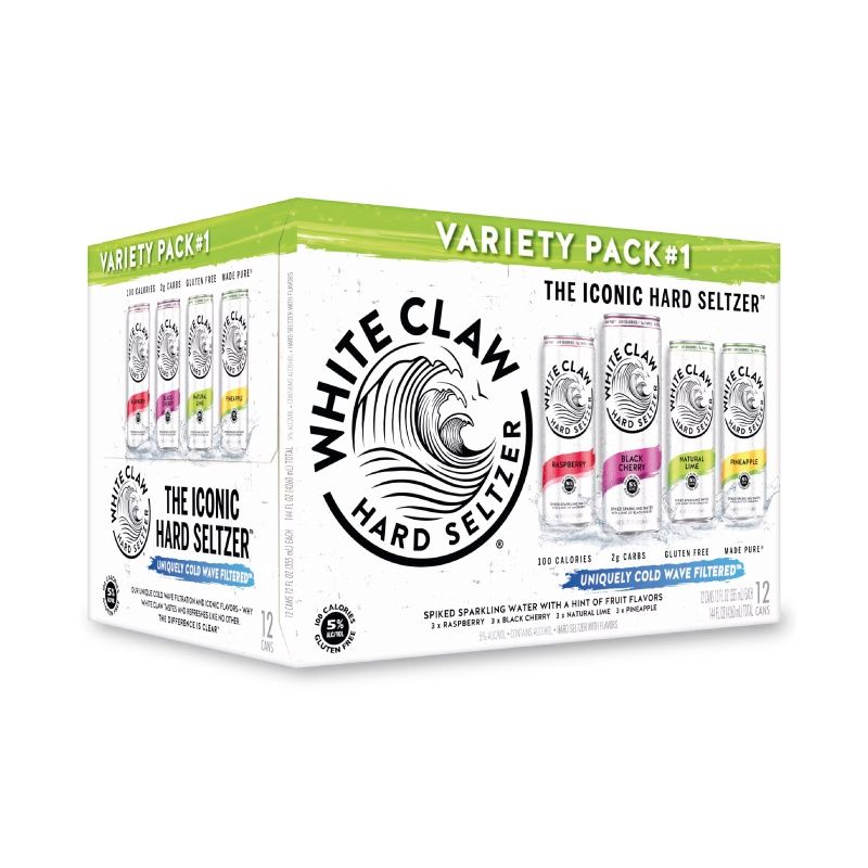 WHITE CLAW Variety Seltzer No.1 12 Pack 12 oz Cans