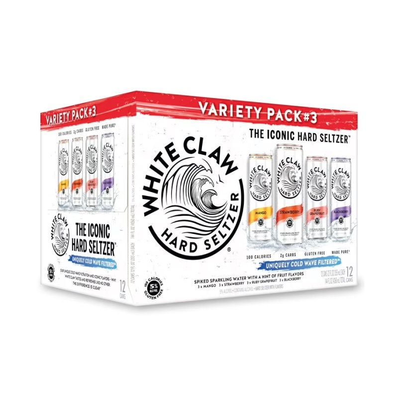 WHITE CLAW Variety Seltzer No.3 12 Pack 12 oz Cans
