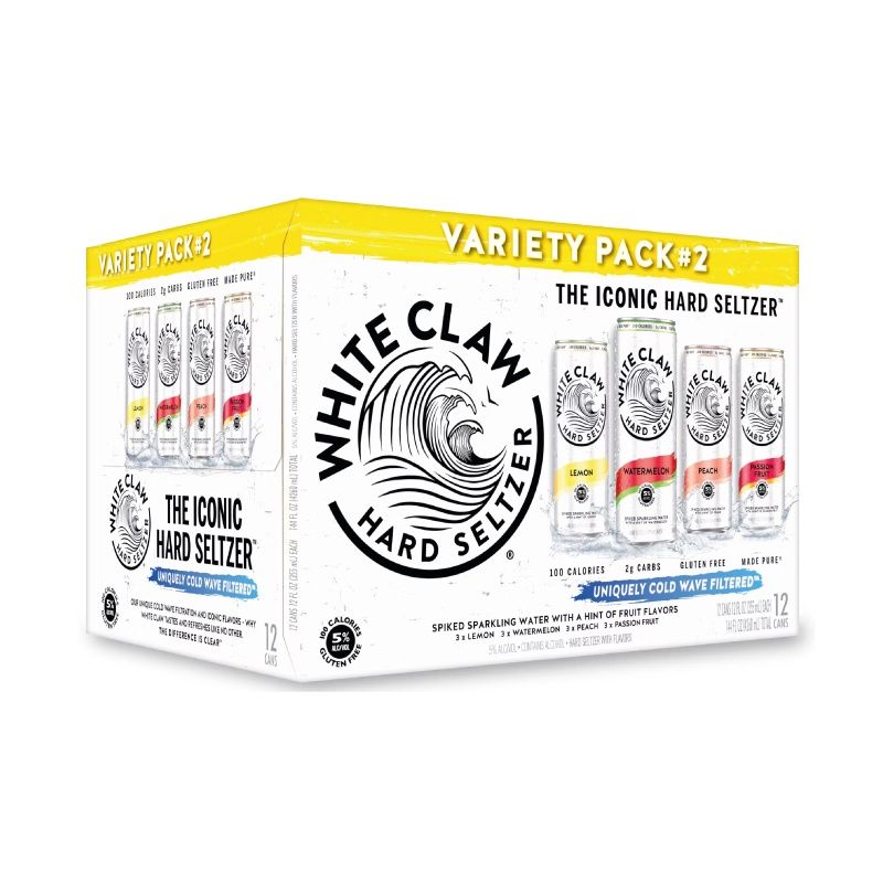WHITE CLAW Variety Seltzer No.2 12 Pack 12 oz Cans
