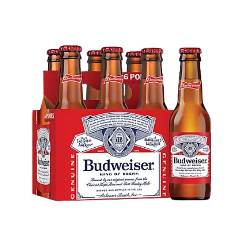 BUDWEISER 6 Pack 7Oz Bottle