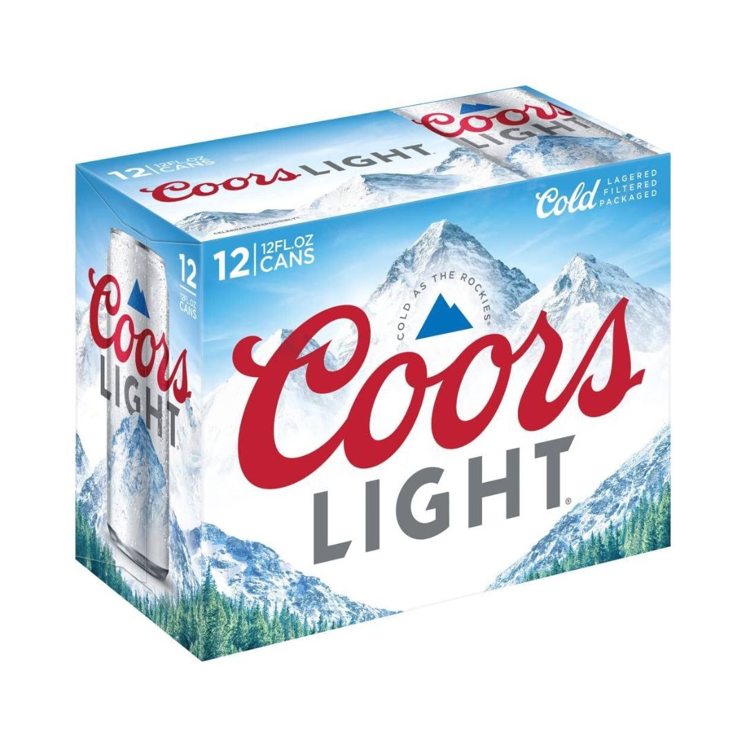 COORS Light 12 Pack 12 oz Cans