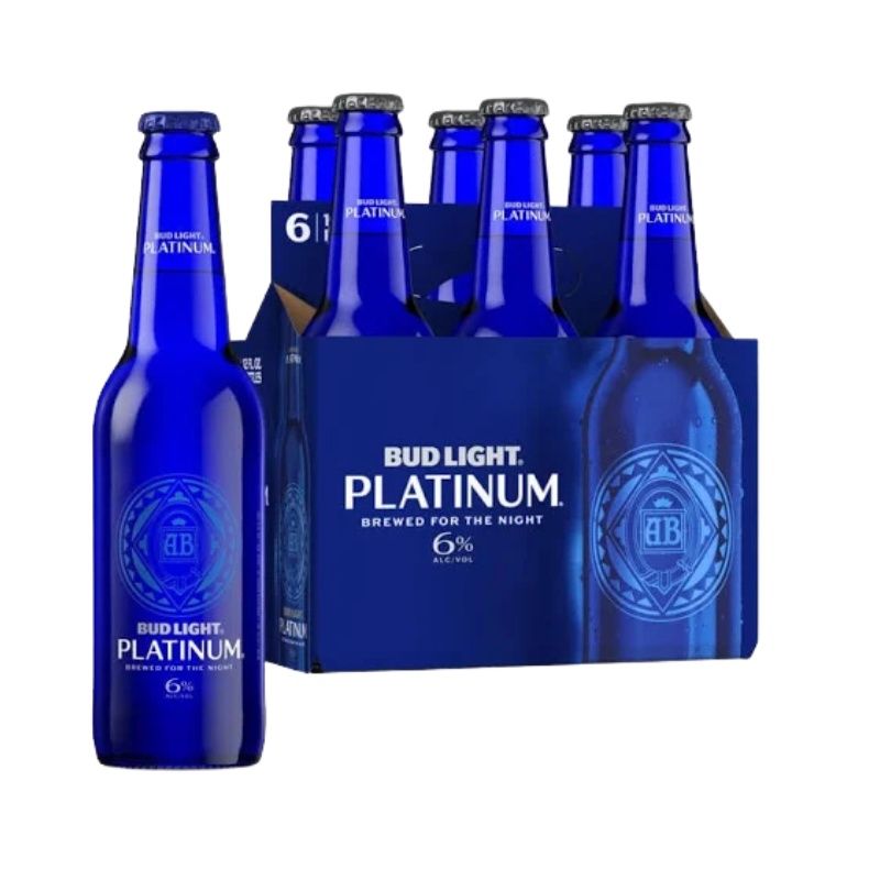 BUD LIGHT PLATINUM 6 Pack 12 oz Bottle