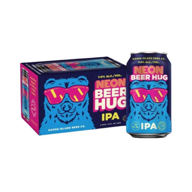 GOOSE ISLAND Neon Beer Hug Ipa 6 Pack 12 oz Cans