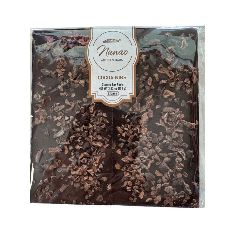 NANAO Chocolate Bar Cocoa Nibs 4.25Oz