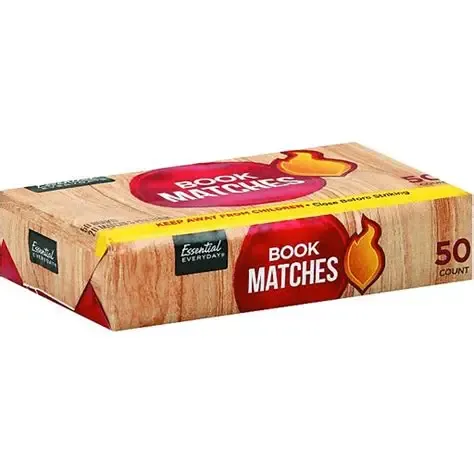 ESSENTIAL EVERYDAY Book Matches Strike on Cover Deluxe - 50 Count