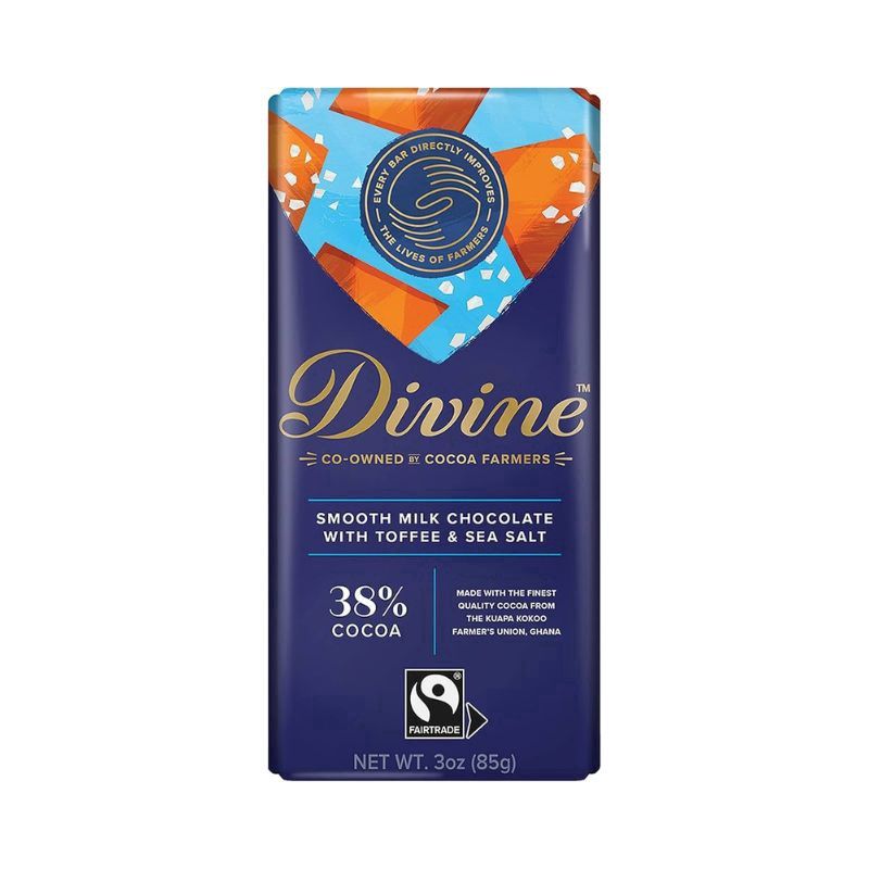 DIVINE Mk Choc Toffee &amp; Sea Salt Bar