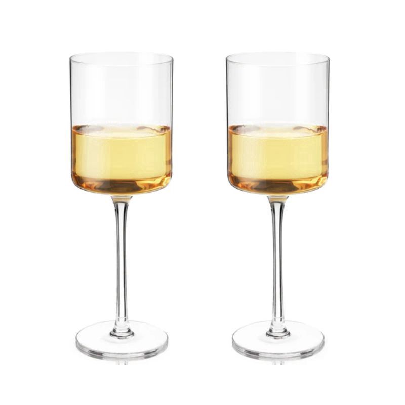 VISKI Laurel Crystal White Wine Glasses 2Pk