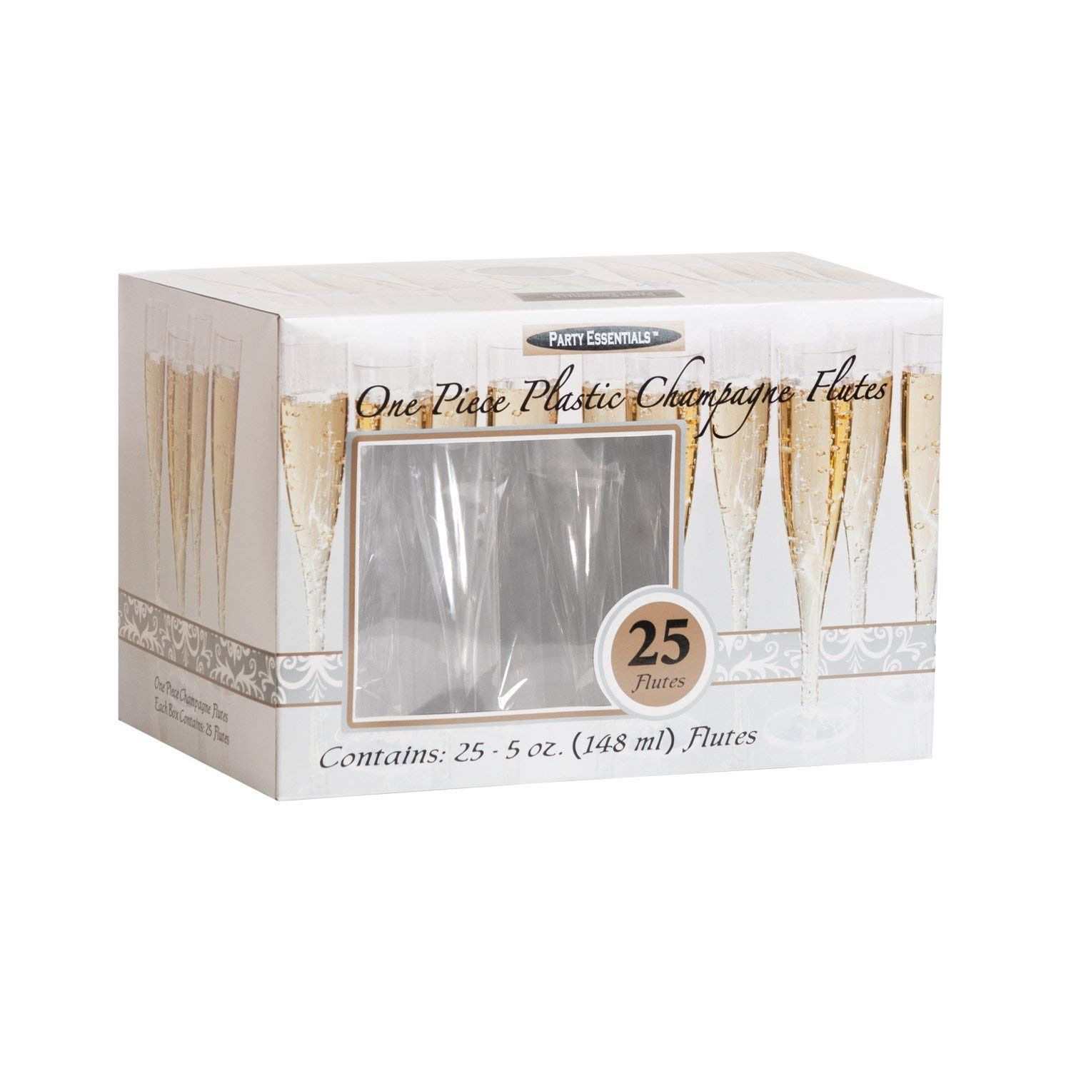 PARTY ESSENTIALS Plastic Champagne Flutes -10