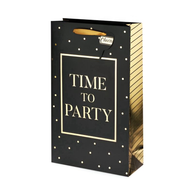 CAKEWALK Time To Party Double Bottle Gift Bag