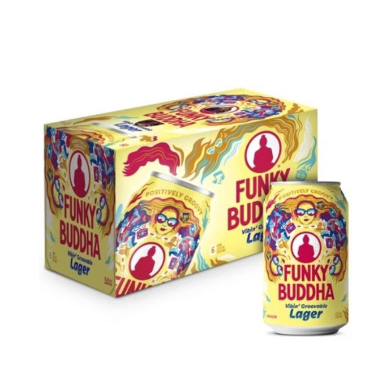 FUNKY BUDDHA Vibin' Lager 6 Pack 12 oz Cans
