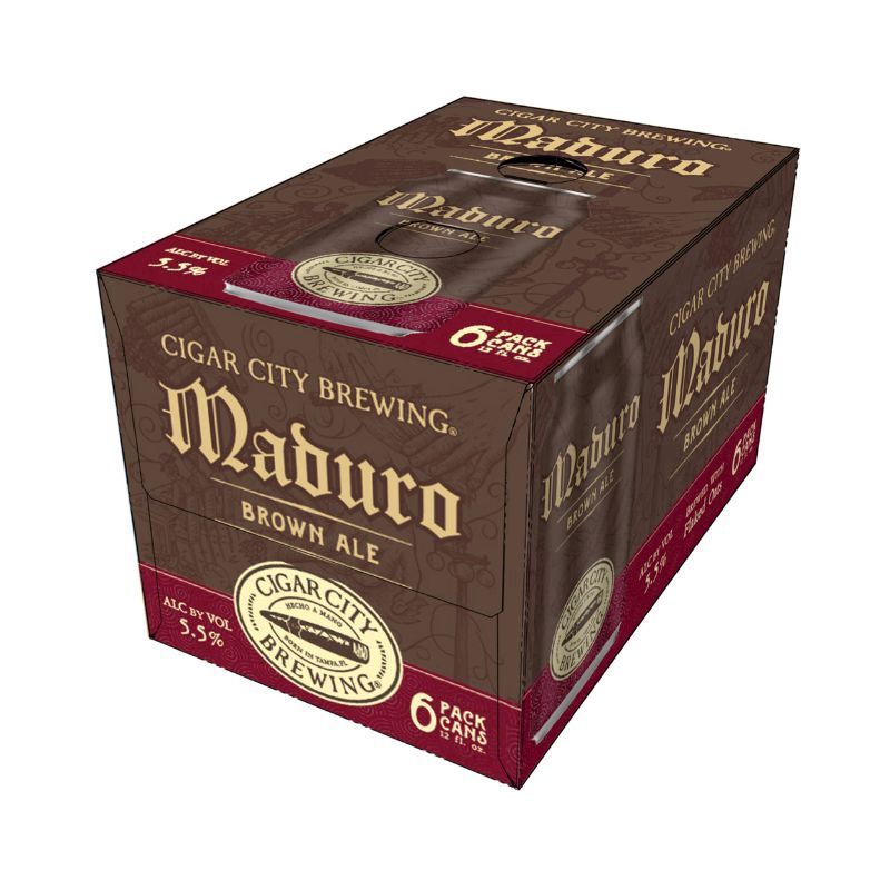 CIGAR CITY Maduro Brown 6 Pack 12 oz Cans