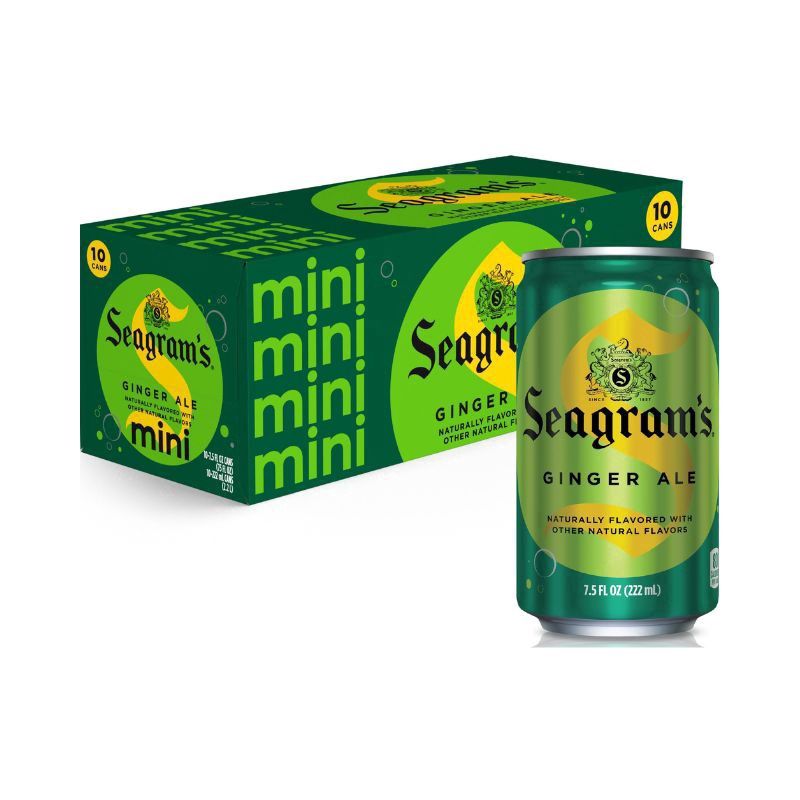 SEAGRAMS Diet Ginger Ale 10Pk 7.5 oz Mini Cans