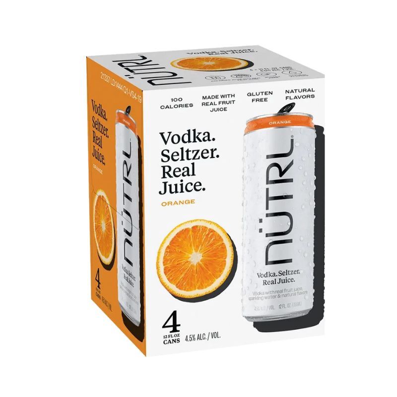 NUTRL Orange 4 Pack Cans