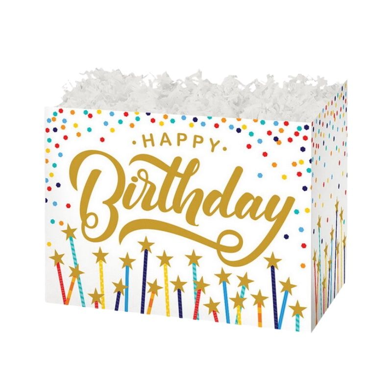 HAPPY BIRTHDAY Stars Basket Box (D*)