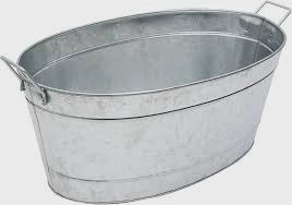 SLEIGH RIDES Oval Metal Tub LONGHORM