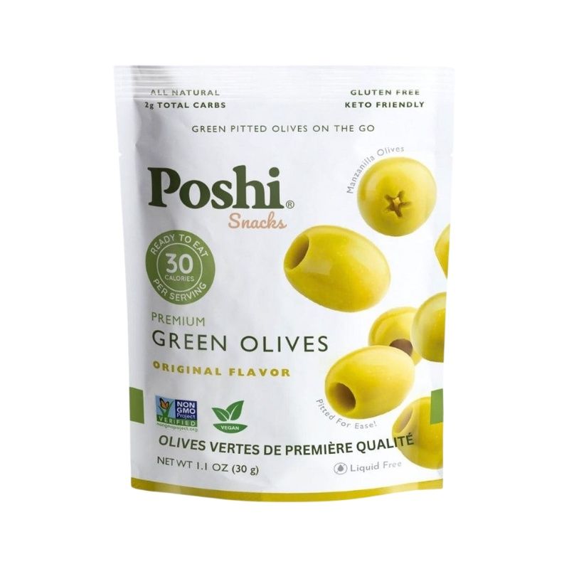 POSHI Green Pitted Olives Original 30g/1.1 oz