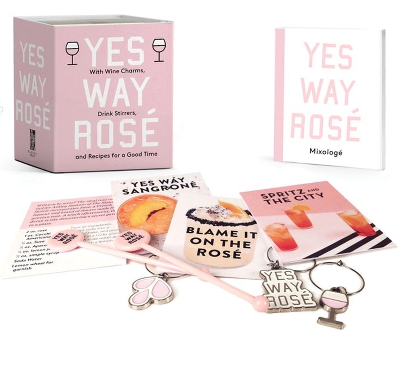 WINE CHARMS Yes Way Rose