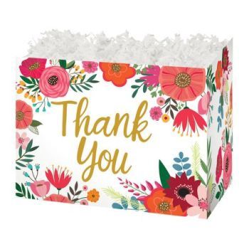 THANK YOU Flowers Basket Box