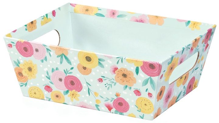 FLORAL MINT XLarge Wide Base Market Tray