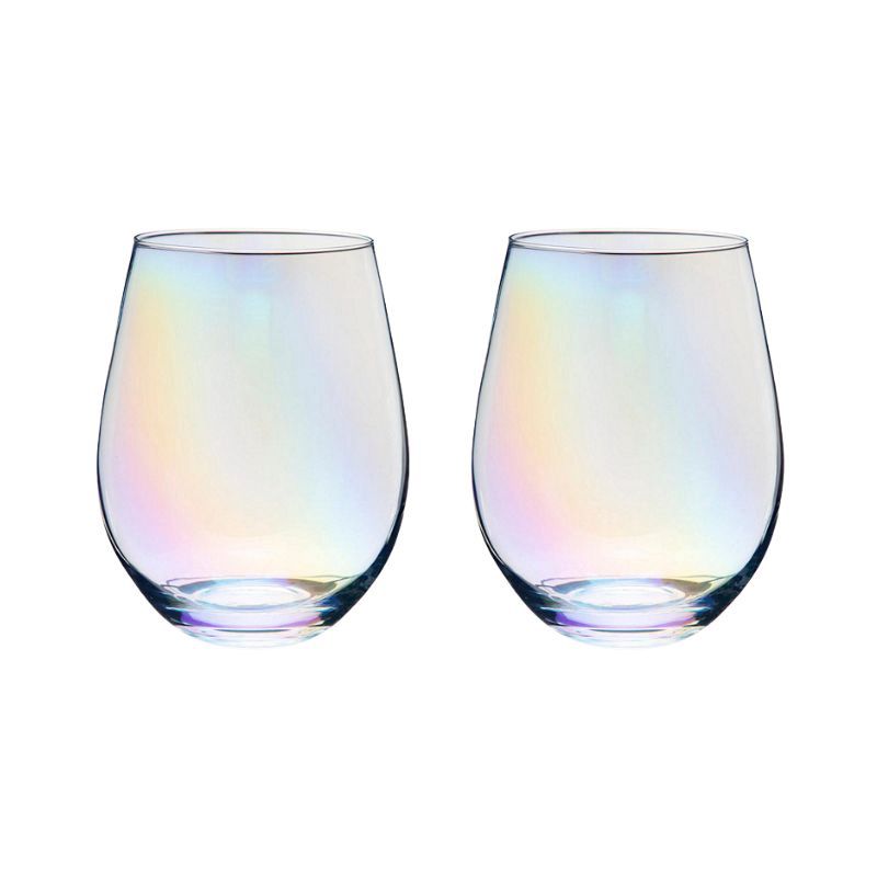 TRUE Twine Luster Stemless Wine Glass 2Pk