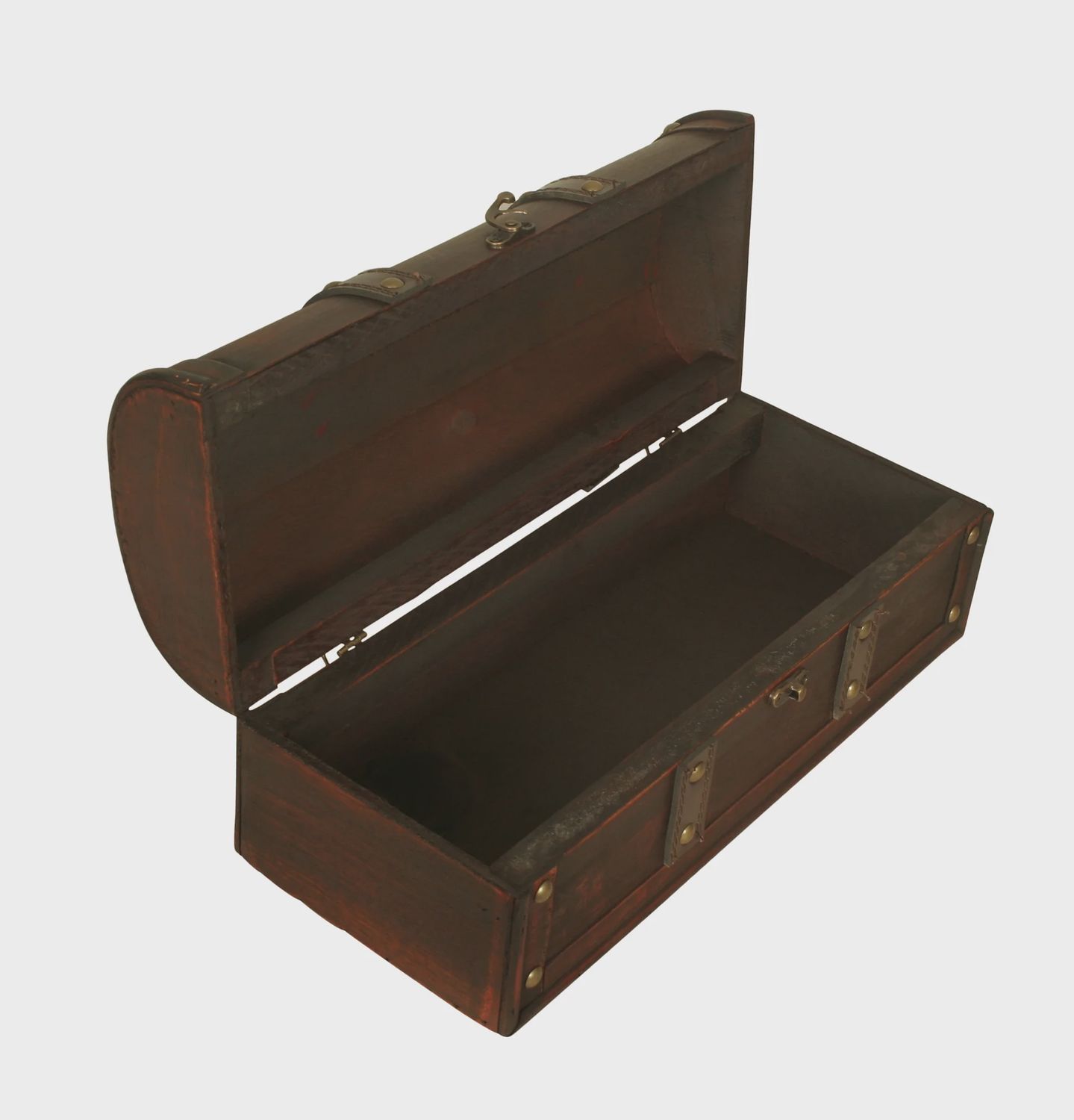 WOOD TRUNK With Leather Handle Wald