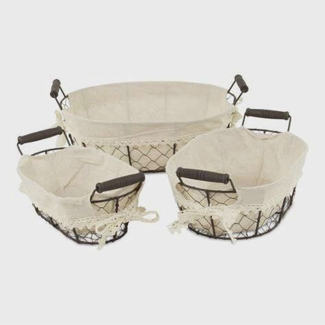 WIRE OVAL With Handle Lined Lg 16S001 3Cheungs (D*)