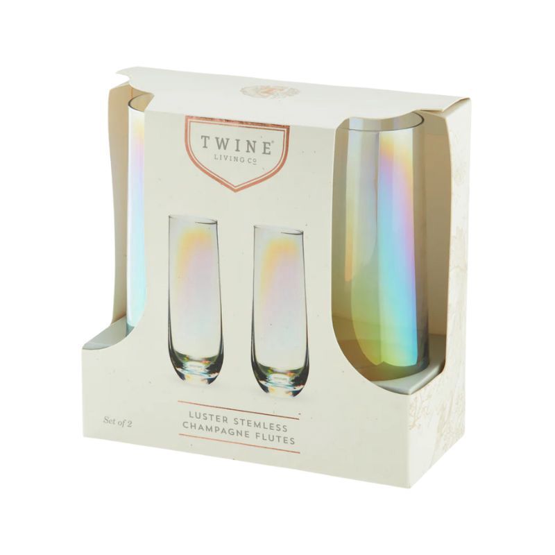 TRUE Twine Luster Stemless Flute 2Pk