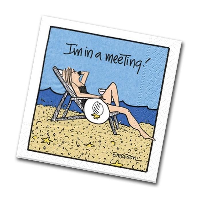 NAPKIN I'M In A Meeting Dd