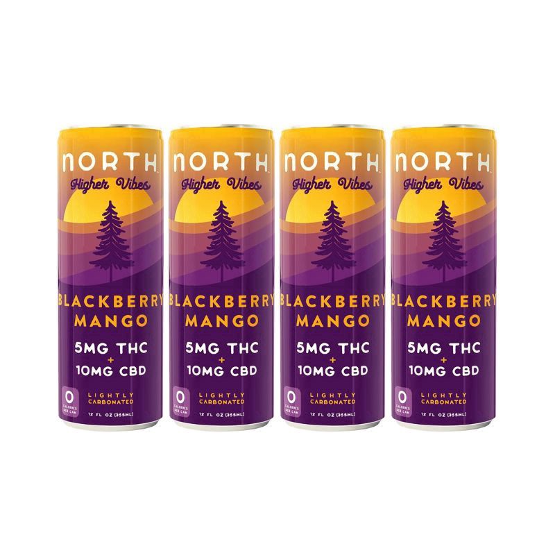 NORTH CANNA Higher Vibes Blackberry Mango 5 mg THC 4 Pack