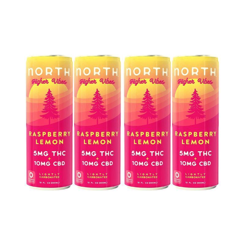 NORTH CANNA Higher Vibes Rasberry Lemon 5mg THC 4 Pack IT010411