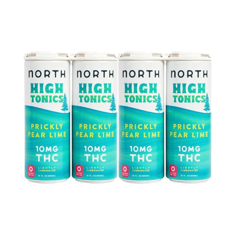 NORTH CANNA High Tonics Prickly Pear Lime 10 mg THC 4 Pack