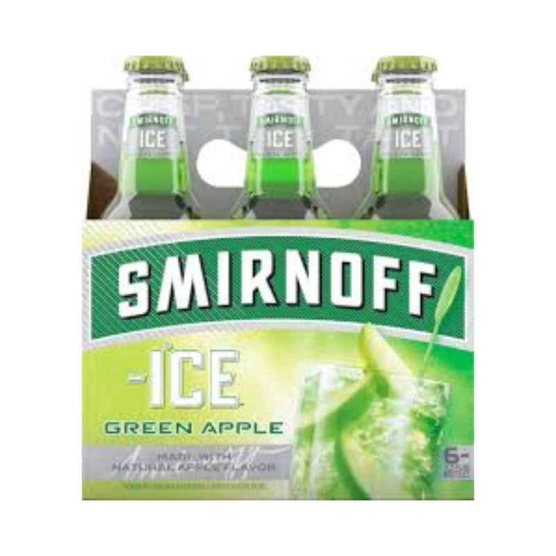 SMIRNOFF Ice Green Apple 6 Pack 11.2Oz Bottle