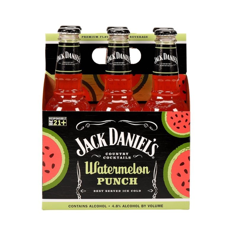 JACK DANIELS Cc Watermelon Punch 6 Pack 10 oz Bottles