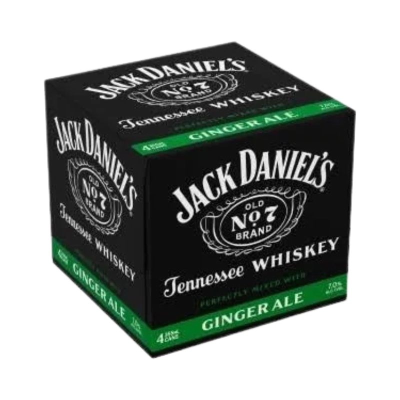 JACK DANIELS Ginger Rtd 4 Pack 12 oz