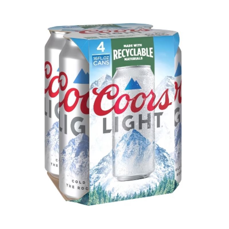 COORS Light 4 Pack 16 oz Cans